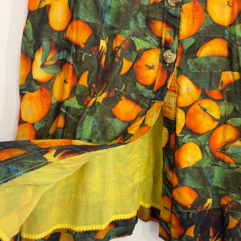 Maeve by Anthropologie Citrus Print Button-Front Midi Skirt – Size US 2 - Picture 4 of 12